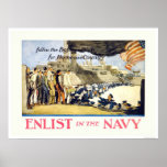 Enlist in the Navy posters