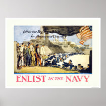Enlist in the Navy Poster