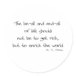 Enrich The World quote Sticker