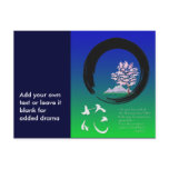 Enso circle and Zen wisdom by Ryokan postcards