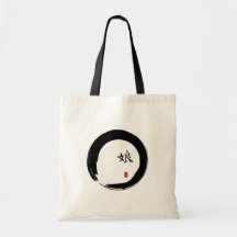 Enso Circle with Symbol for Daughter Tote Bag