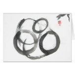 Enso Zen Circle Ink Design Blank Card