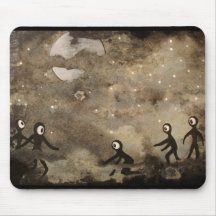 Enter the Moon Men Mouse pad