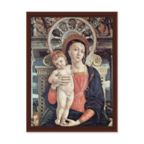 Enthroned Madonna And Angels Detail Postcards