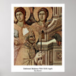 Enthroned Madonna With Child Angels By Duccio Poster
