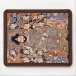 Enthroned Ruler And His Followers By Meister Des B Mousepads
