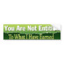 Entitled Bumper Sticker