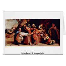Entombment By Lorenzo Lotto Greeting Cards
