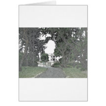 Entrance to the Mansion Through the Trees Card