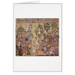 Entry Of Christ Into Jerusalem By Syrian Painter Greeting Cards