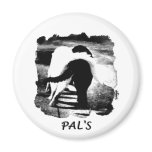 Entwined Cats - Black and White - PALS Magnet