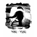 Entwined Cats - Ying Yang Abstract t-shirts