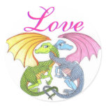 Entwined Dragons in Love Sticker