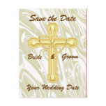 Entwined Gold Hearts and Cross postcards