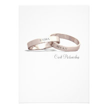Entwined Gold Rings NI - Civil Partnership Invite