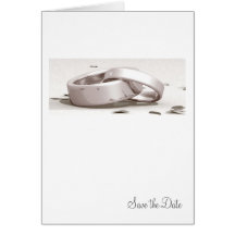 Entwined Rings BLK - Save the Date Card