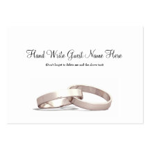 Entwined Rings Gold BLK - Place Cards Business Card