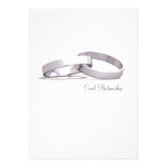 Entwined Rings Silver BLK Civil Partnership Invite