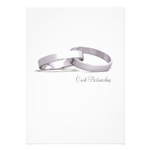 Entwined Rings Silver BLK Civil Partnership Invite