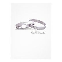 Entwined Silver Rings - Civil Partnership Invite