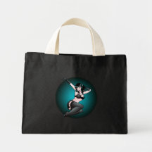 Enviro-Friendly Pinup Girl Bag Retro Tote Bag