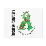 Environmental Awareness Flower Ribbon 3 postcards