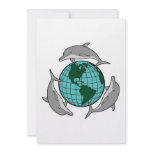 environmental globe and dolphins design invitations