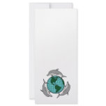 environmental globe and dolphins design rack cards