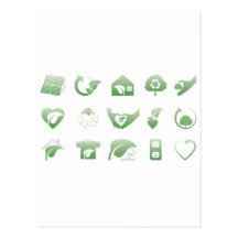 environmental icons 1 post card