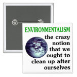 Environmentalism Defined Pinback Button