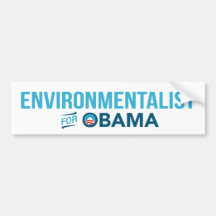 Environmentalists For Barack Obama Bumper Sticker