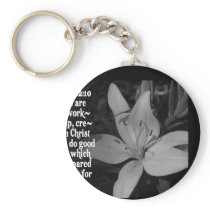 EPHESIANS 2:10 BIBLE SCRIPTURE QUOTE KEYCHAIN