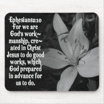 EPHESIANS 2:10 BIBLE SCRIPTURE QUOTE MOUSE PAD