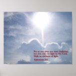 Ephesians 5:8 Clouds Poster