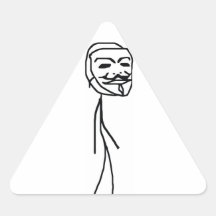 Epic Fail Guy Triangle Stickers