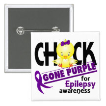 Epilepsy Chick Gone Purple 2 Pinback Button