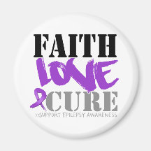 Epilepsy Faith Love Cure Fridge Magnets