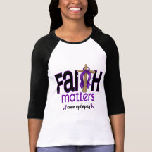 Epilepsy Faith Matters Cross 1 Tshirt
