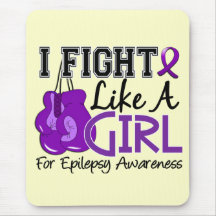 Epilepsy I Fight Like A Girl 15.5 Mouse Mats