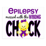 Epilepsy Messed With The Wrong Chick Post Cards