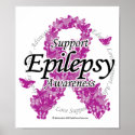 Epilepsy Ribbon of Butterflies posters