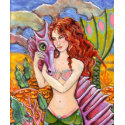 Epona  Mermaid and Seahorse T-Shirt