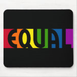 Equal Rainbow Black Mousepad