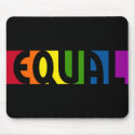 Equal Rainbow Black Mousepad