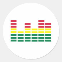 Equalizer Round Stickers