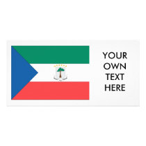 Equatorial Guinea Flag Custom Photo Card