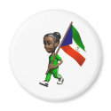 Equatorial Guinean Girl magnets