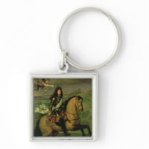 Equestrian Portrait of Louis XIV Keychains
