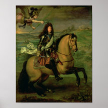 Equestrian Portrait of Louis XIV Posters