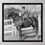 Equestrienne Girl on Her Horse 1926 posters